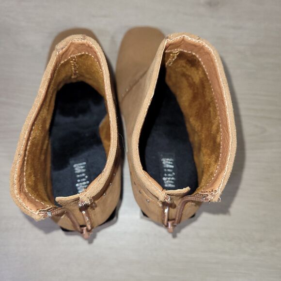 Mi.iM Brown Ankle Booties with Stud Detail - Picture 6 of 11